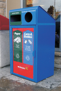 2 Slot Plastic Recycling Bin