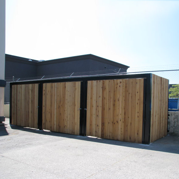 Cedar Outdoor Garbage Can Storage Bins and Enclosures